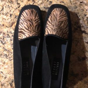 Stuart Weitzman tiger stripe black loafer, 7.5